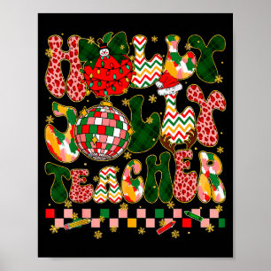 Poster Professor de Vibrações de Natal Leopardo Boneco de