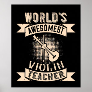 Poster Professor de Violino Mais Awesomest do Mundo Violi