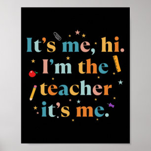 Poster Professor Divertido Cita que sou eu Oi, sou o prof