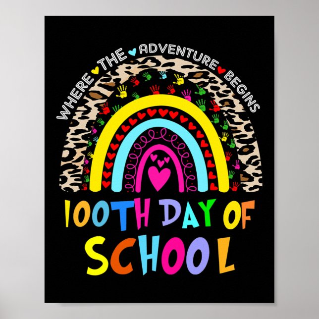 Poster Professor Do Dia 100 Dias Mais Inteligente Arco-Ír (Frente)