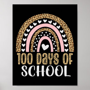 Poster Professor Do Dia 100 Dias Rainbow Leopard Boh