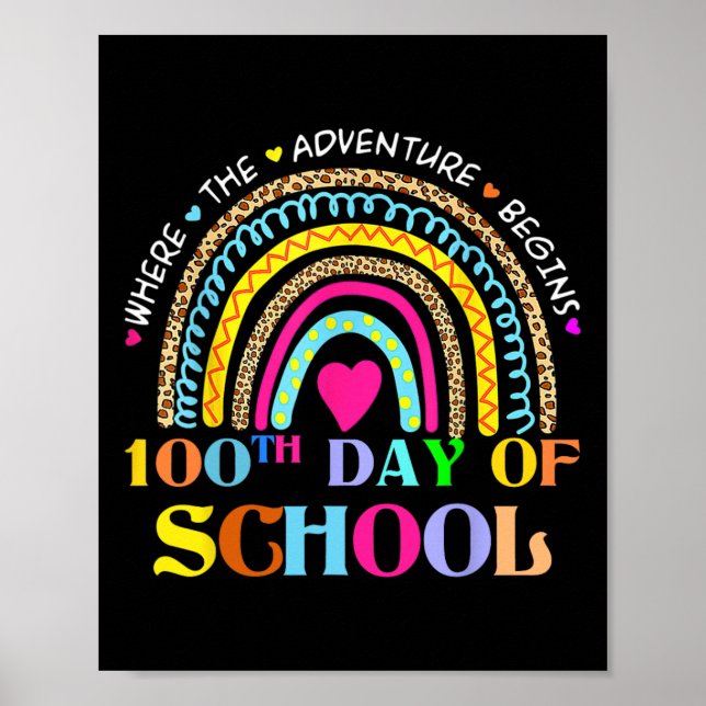 Poster Professor Do Dia Da Escola - 100 Dias Mais Intelig (Frente)