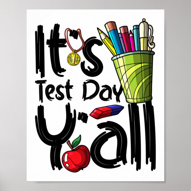 Poster Professor do Dia de Teste É Teste de Apreciação do (Frente)