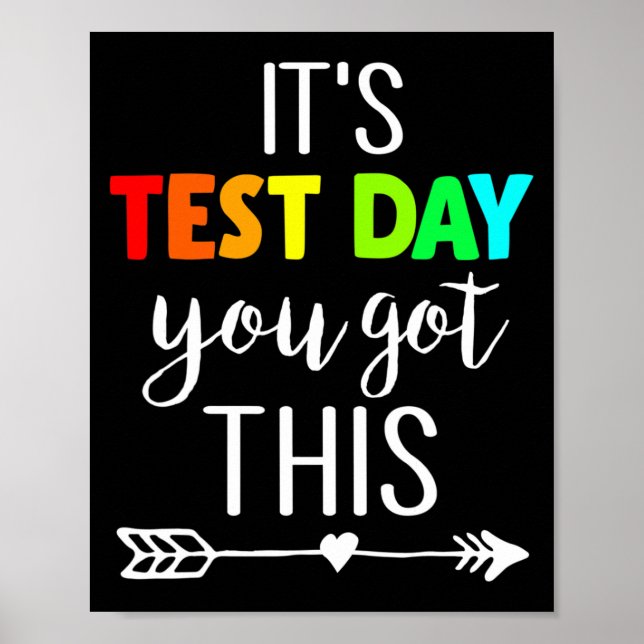 Poster Professor É o dia de teste que você tem este dia d (Frente)