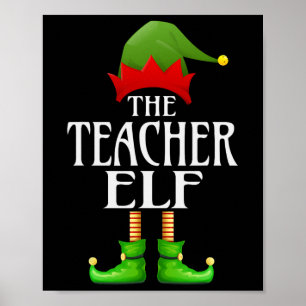 Poster Professor Elf Xmas Engraçado Grupo de Correspondên