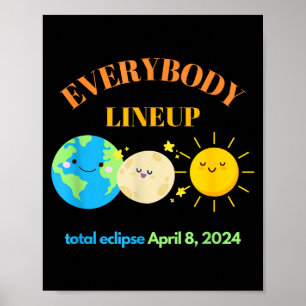 Poster Professor Engraçado Eclipse Solar 8 de Abril