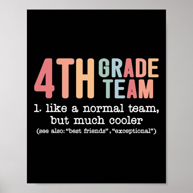 Poster Professor Equipe 4º Ano Como Uma Equipe Normal Mas (Frente)