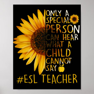 Poster Professor Especial de Sunflower ESL Pode Ouvir