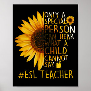 Poster Professor Especial de Sunflower ESL Pode Ouvir