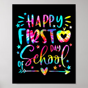 Poster Professor Feliz Primeiro Dia de Volta às Aulas com