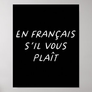 Poster Professor Francês De Volta A Francês S'il Vous