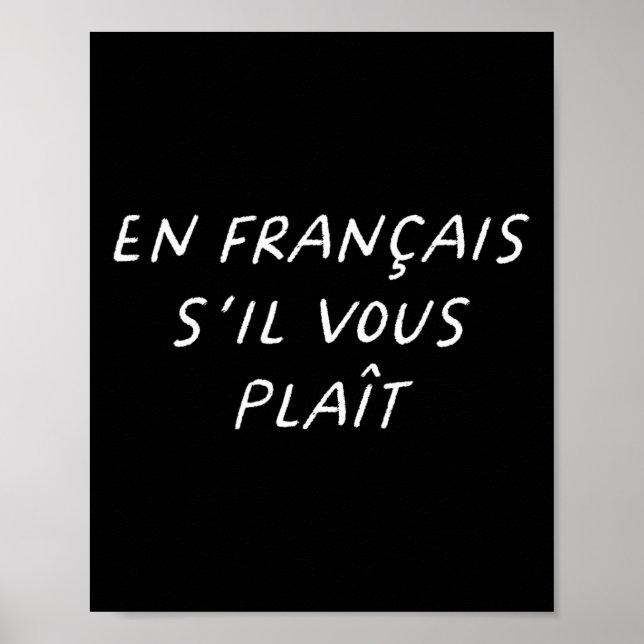Poster Professor Francês De Volta A Francês S'il Vous (Frente)