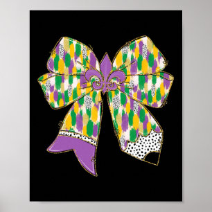 Poster Professor Krewe Mardi Gras Festival Fleur De Lis C
