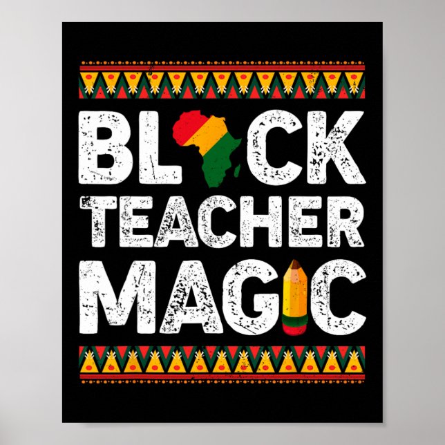 Poster Professor Magic Melanin Pride Black History Mês 3 (Frente)