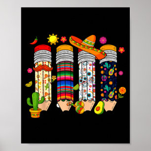 Poster Professor Nacho Médio Fiesta Cinco De Mayo Mexican