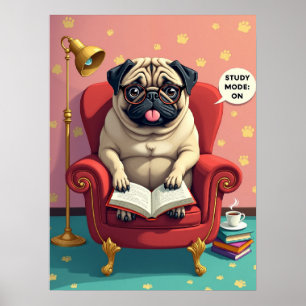 Poster Professor Pug: Pop Art Fashion Pet