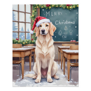 Póster Professor Santa Setter Inglês Aconchegante Sala de