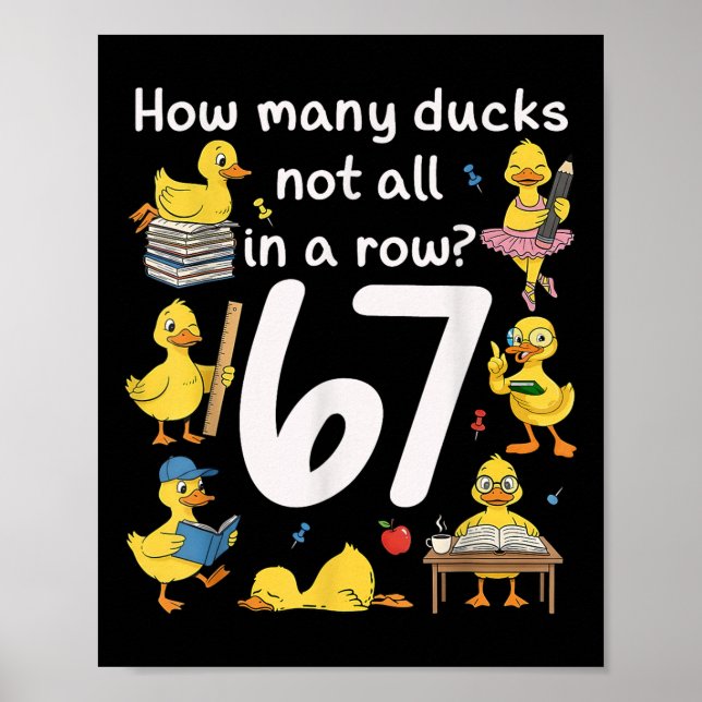Poster Professor Seis Sete Meme 67 Pato Engraçado Profess (Frente)