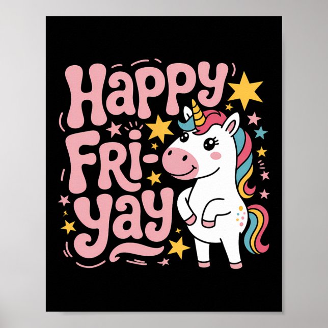 Poster Professor Sexta-feira Feliz Fritar Yay Sexta-feira (Frente)