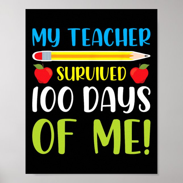 Poster Professor Sobreviveu 100 Dias De Mim Diversão 100  (Frente)