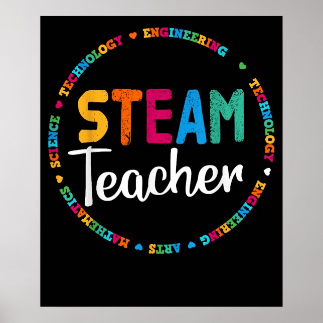 Poster Professor STEAM de volta às aulas especial STEM (Frente)