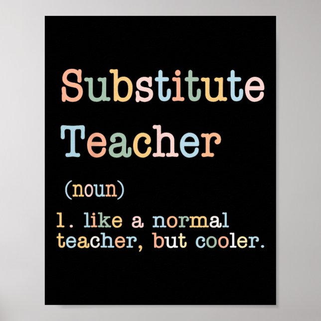 Poster Professor Substituto Como Um Professor Normal Mas  (Frente)