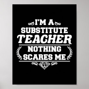 Poster Professor substituto engraçado professor na pré-es