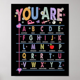 Poster Professor Você É Letras Alfabeto Aprenda Abcs De V