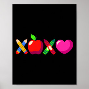 Poster Professor Xoxo Dia dos Namorados Lápis e Maçã 3