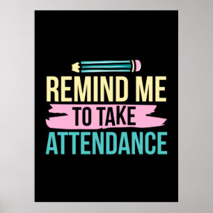 Poster Professora Arte Me Lembra De Participar