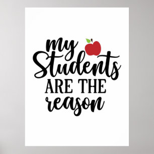 Poster Professora Arte Meus Estudantes São A Razão