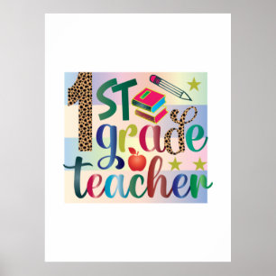 Poster Professora de Arte de Primeiro Grau