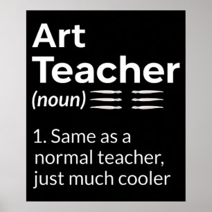 Poster Professora de Arte Definição Engraçada Sobre Artís