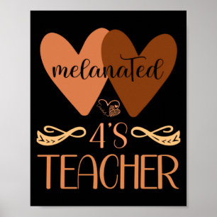 Poster Professora de Creche Pré-Escolar Negra 4S História