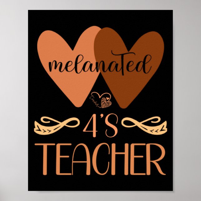 Poster Professora de Creche Pré-Escolar Negra 4S História (Frente)