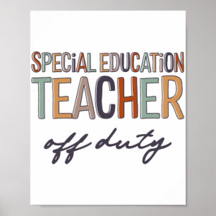 Poster Professora De Educação Em Serviço No Dia Passado D