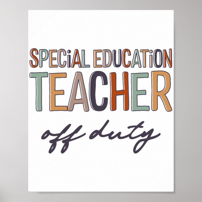 Poster Professora De Educação Em Serviço No Dia Passado D (Frente)