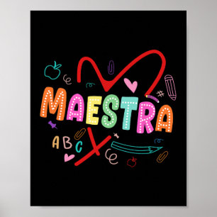 Poster Professora de espanhol Professora de língua estran