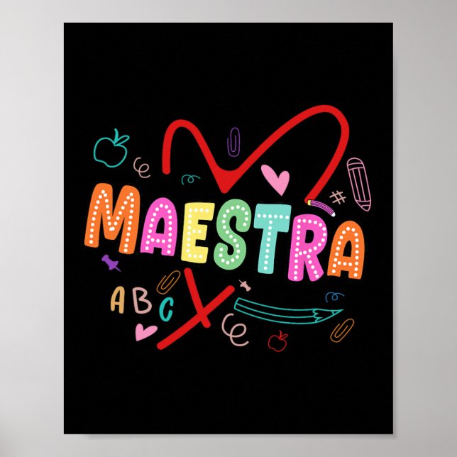 Poster Professora de espanhol Professora de língua estran (Frente)