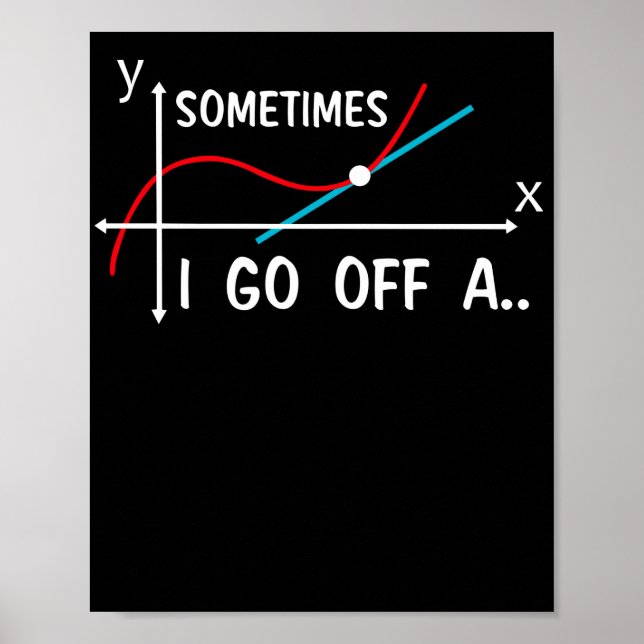 Poster Professora De Matemática Às Vezes Eu Vou A Um Tang (Frente)