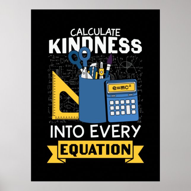 Poster Professora de Matemática Calcula gentileza (Frente)