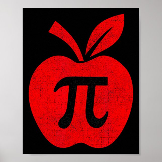 Poster Professora De Matemática Pi Day Da Apple Teacher P (Frente)