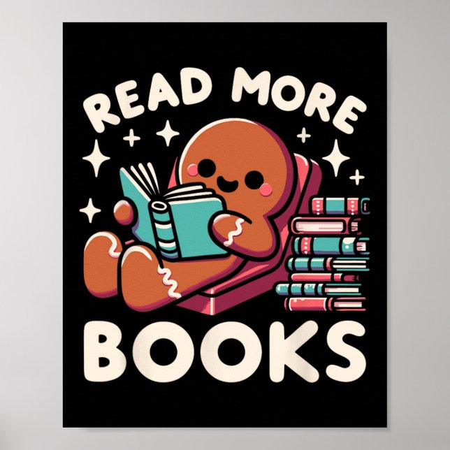 Poster Professora de Natal Leia Mais Livros Diversão Mulh (Frente)