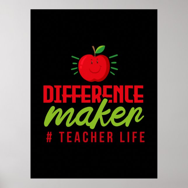 Poster Professora Diferença de Arte Geradora Vida de Prof (Frente)