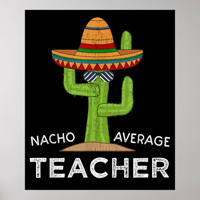 Poster Professora Divertida Apreciação Humor Nacho Média (Frente)