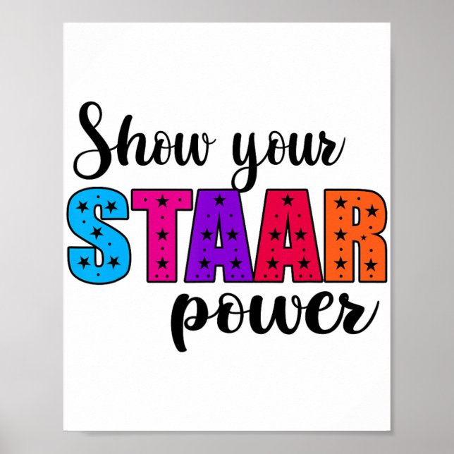Poster Professora do Dia do Teste de Energia de Staar (Frente)