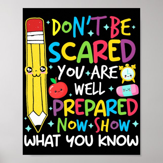 Poster Professora Do Dia Mostra O Que Você Sabe Testando  (Frente)