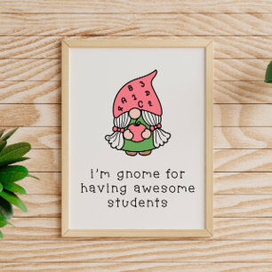 Poster Professora do Gnome de Estudantes Incríveis