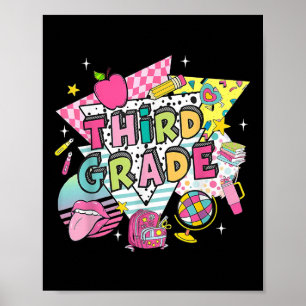 Poster Professora Do Terceiro Grau De Volta À Escola Feli