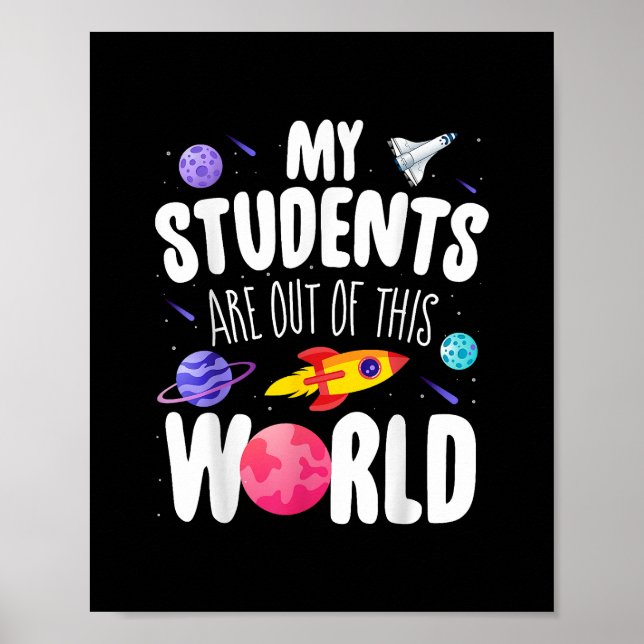 Poster Professora Engraçada Que Meus Estudantes Estão For (Frente)